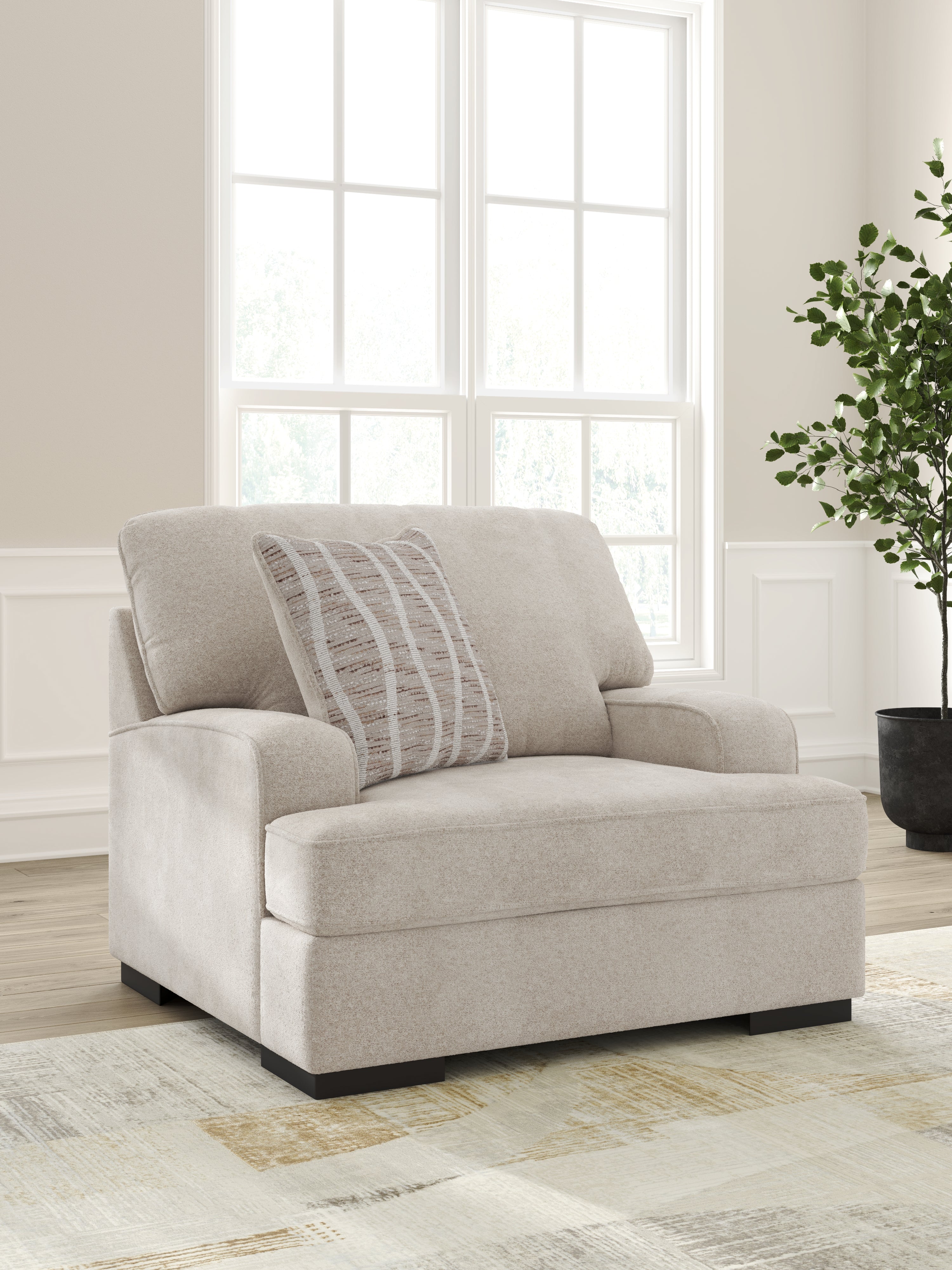 Tampa Furniture Outlet Lutz - Ashley Furniture - High Profile Living Room - Chair and a Half / Taupe - 5990223