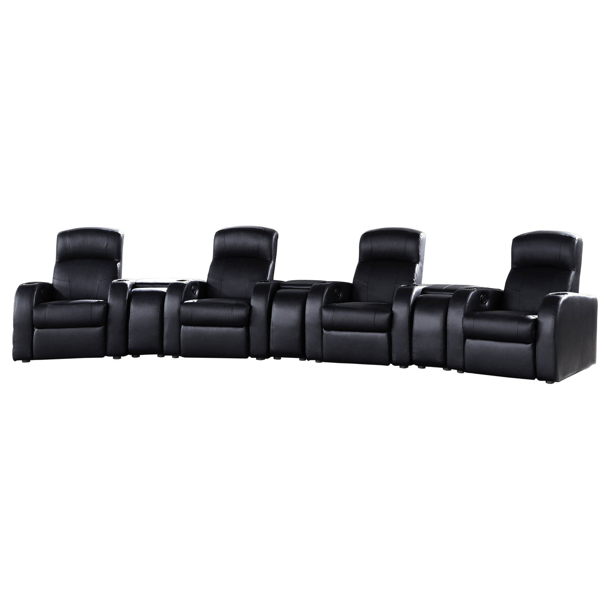Tampa Furniture Outlet - Coaster - Cyrus 7-piece Upholstered Home Theater Seating - 600001-S4A