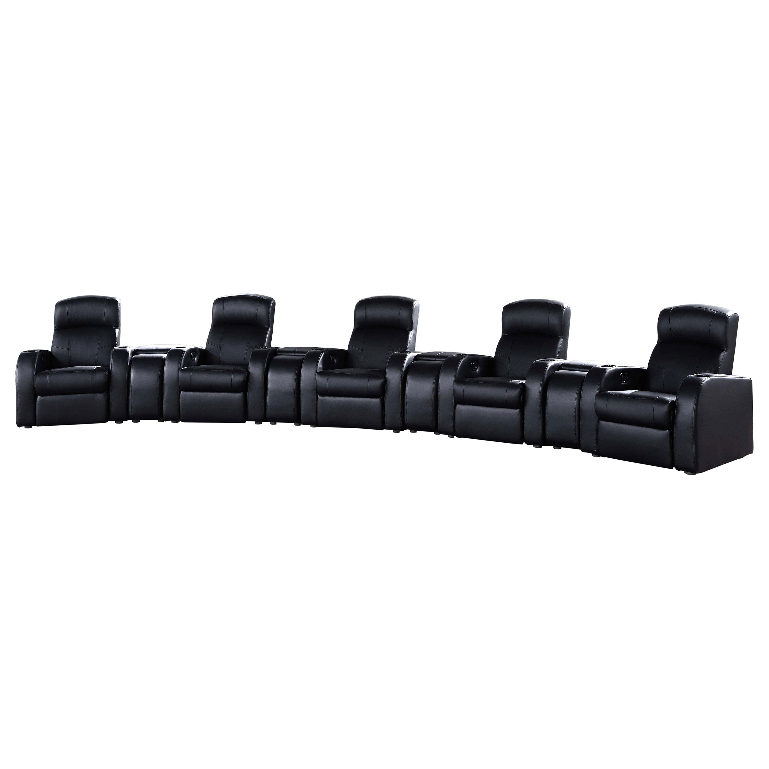 Tampa Furniture Outlet - Coaster - Cyrus 9-piece Upholstered Home Theater Seating - 600001-S5A
