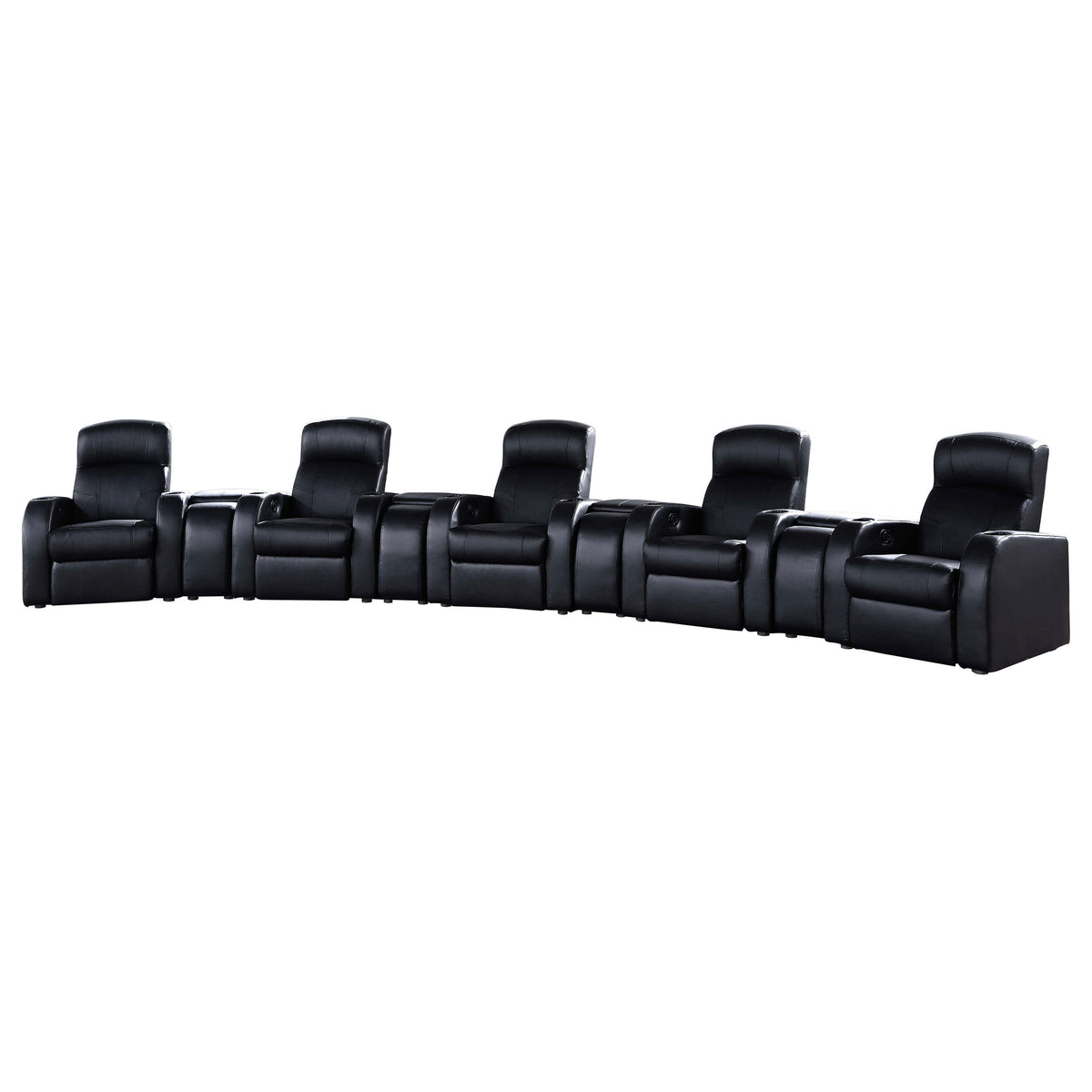 Tampa Furniture Outlet - Coaster - Cyrus 9-piece Upholstered Home Theater Seating - 600001-S5A