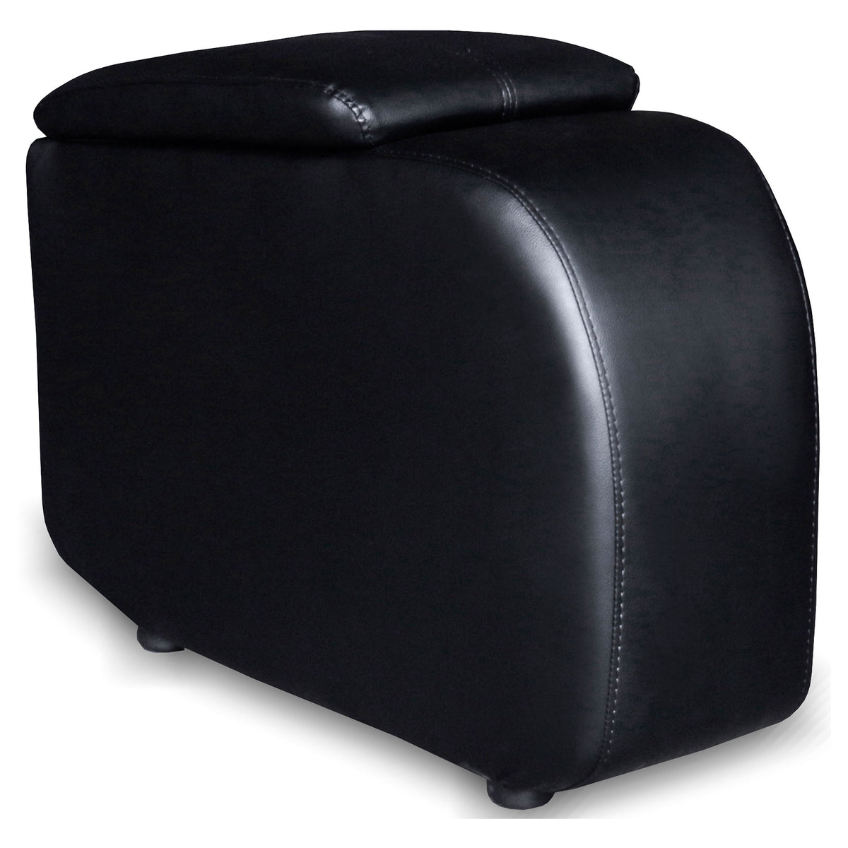 Tampa Furniture Outlet - Coaster - Cyrus Upholstered Home Theater Storage Wedge Console Black - 600002
