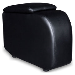 Tampa Furniture Outlet - Coaster - Cyrus Upholstered Home Theater Storage Wedge Console Black - 600002