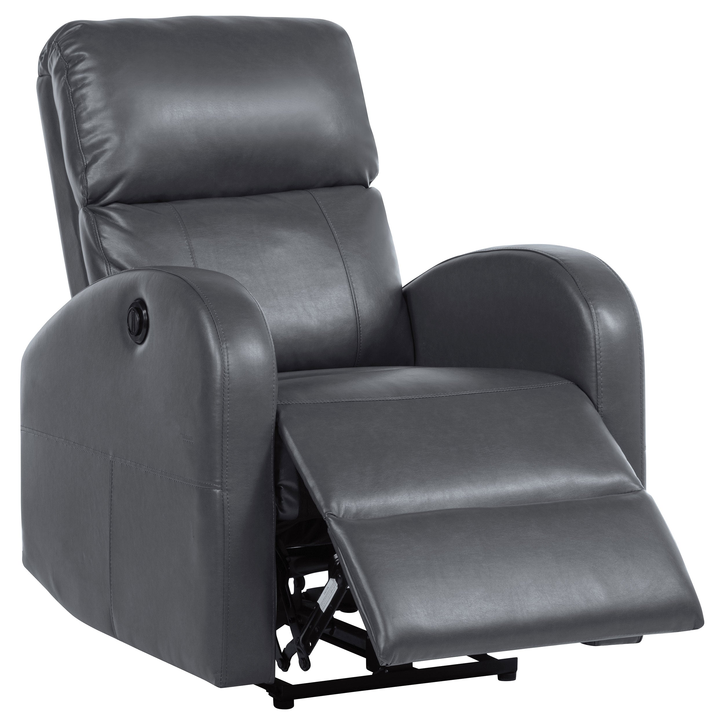 Tampa Furniture Outlet - Coaster - Grant Upholstered Power Recliner Chair Grey - 601499P