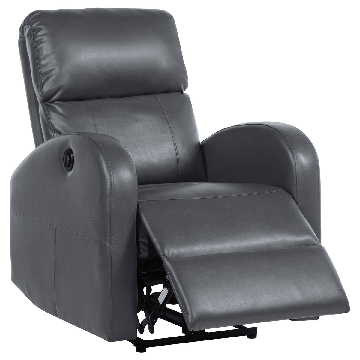 Tampa Furniture Outlet - Coaster - Grant Upholstered Power Recliner Chair Grey - 601499P