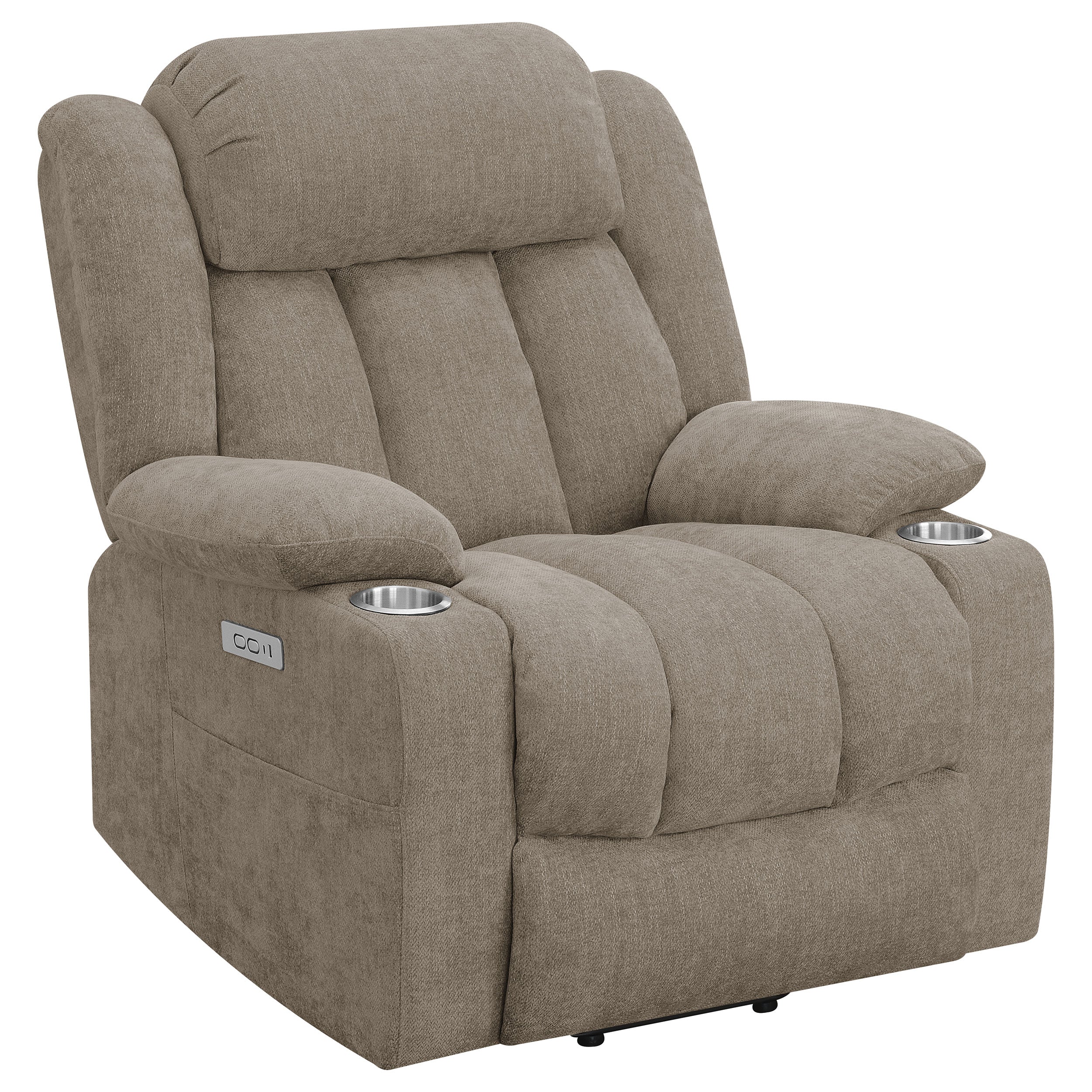 Tampa Furniture Outlet - Coaster - Houston Upholstered Power Lift Recliner Chair Camel - 602274P