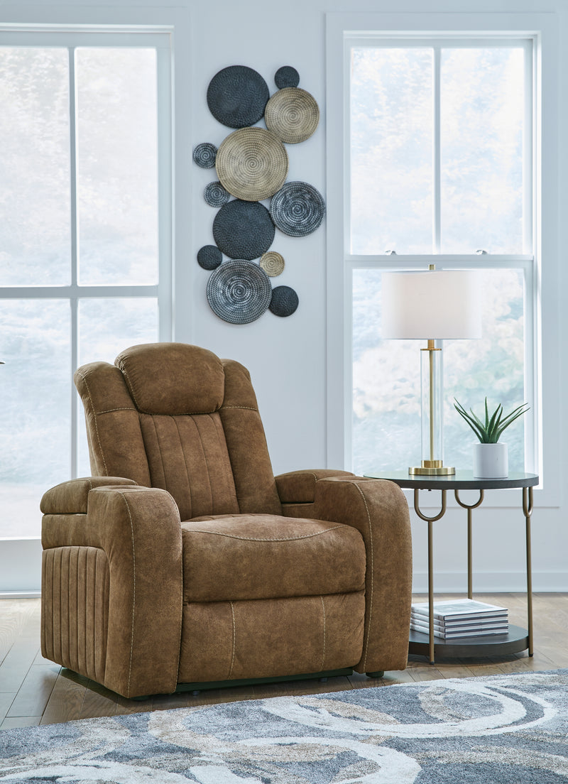 Tampa Furniture Outlet Lutz - Ashley Furniture - Wolfridge Living Room - PWR Recliner/ADJ Headrest / Brindle - 6070313