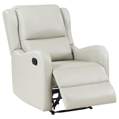 Tampa Furniture Outlet - Coaster - Kelsey Upholstered English Arm Recliner Chair Ivory - 609373