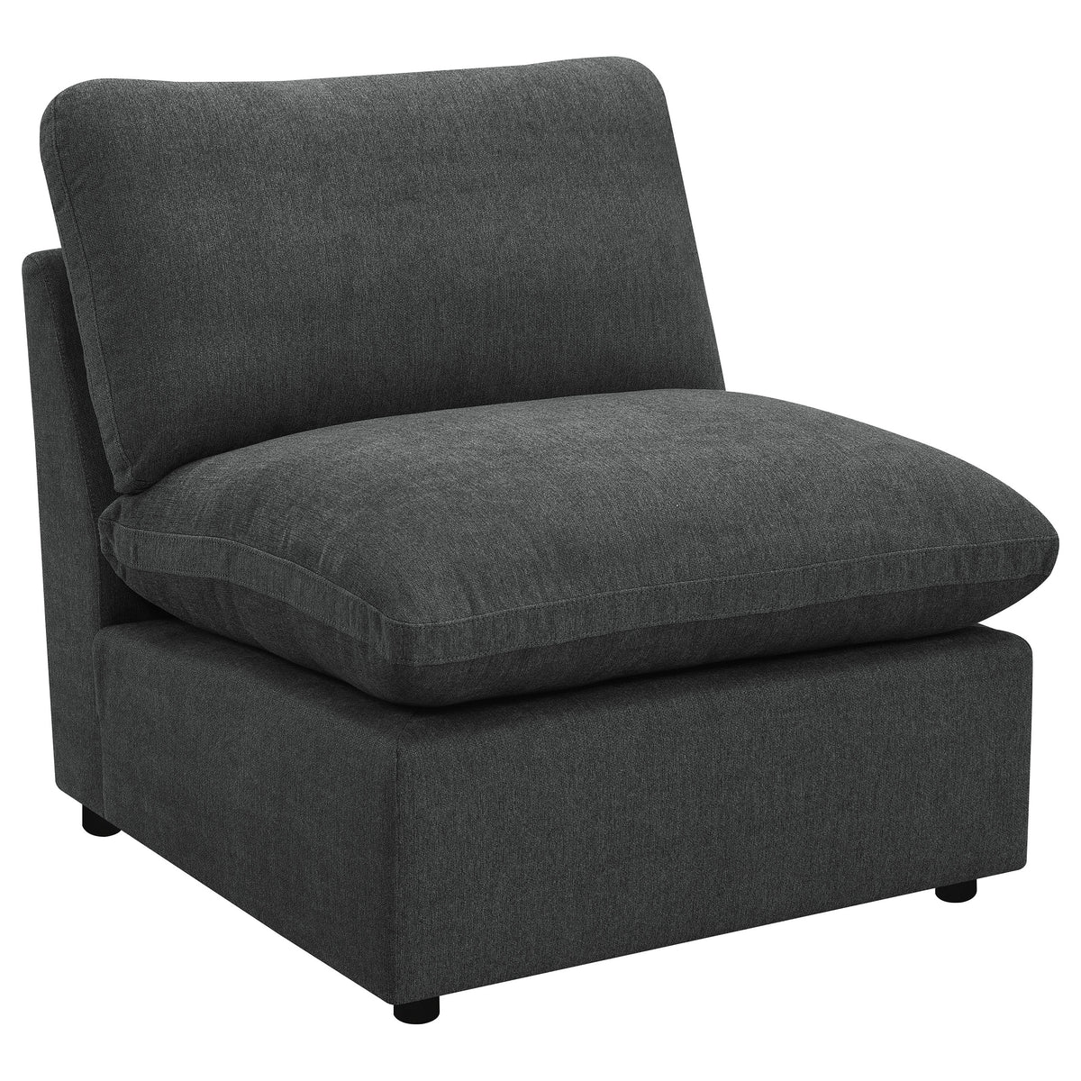 Tampa Furniture Outlet - Coaster - Collins Modular Armless Chair Dark Grey - 609530AC
