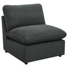 Tampa Furniture Outlet - Coaster - Collins Modular Armless Chair Dark Grey - 609530AC