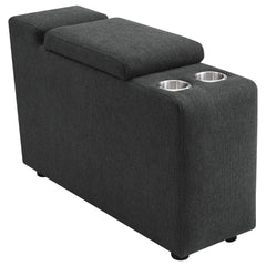 Tampa Furniture Outlet - Coaster - Collins Upholstered Modular Storage Console Dark Grey - 609530CON