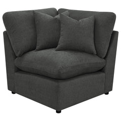 Tampa Furniture Outlet - Coaster - Collins Modular Corner Chair Dark Grey - 609530CRN