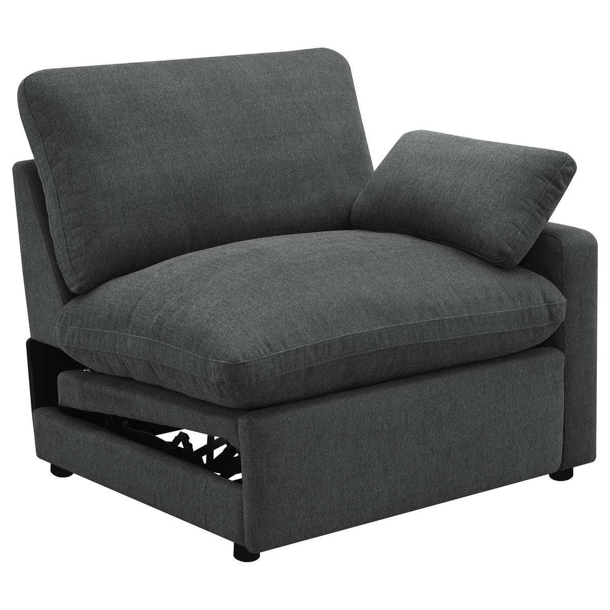 Tampa Furniture Outlet - Coaster - Collins Modular RAF Power Recliner Dark Grey - 609530RRP