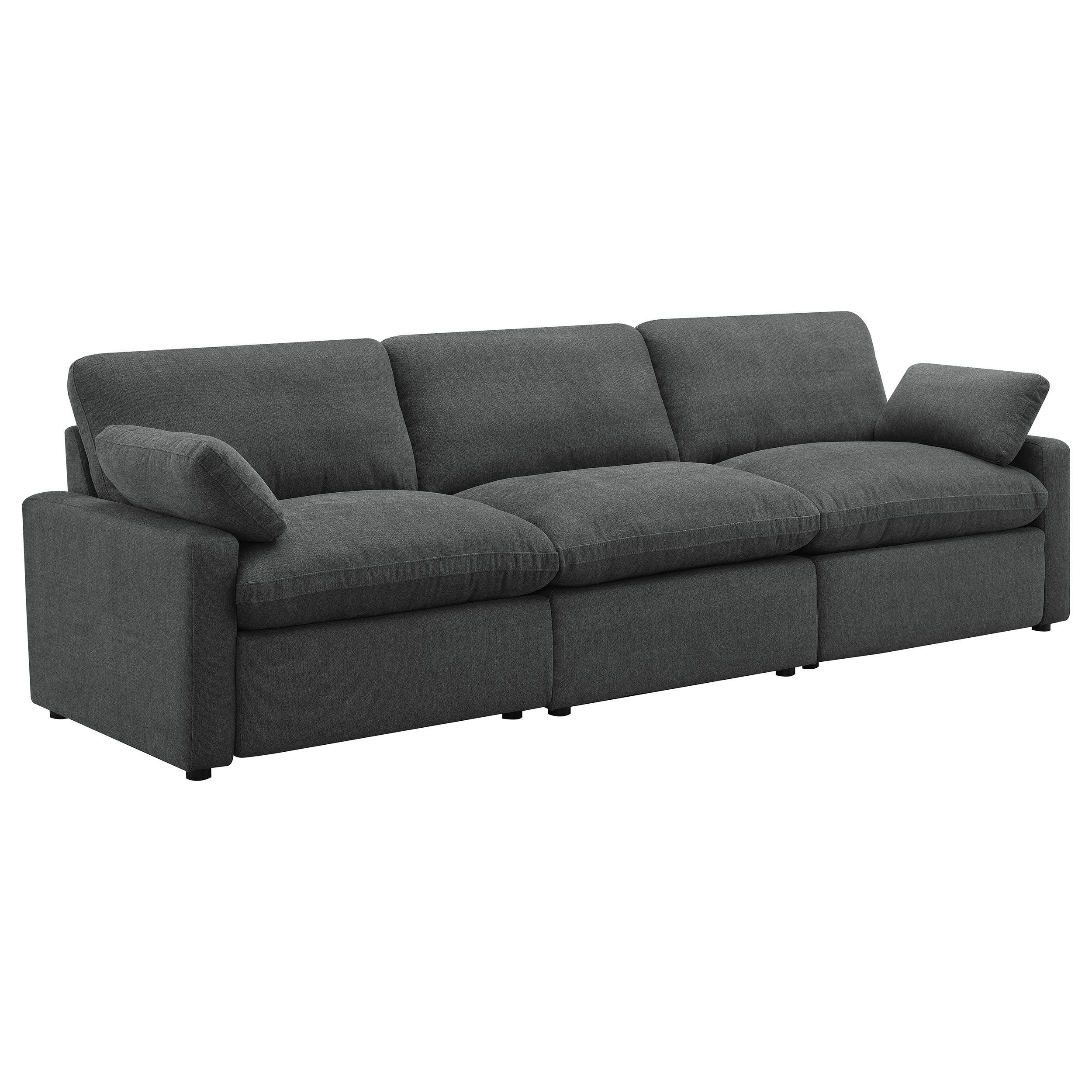 Tampa Furniture Outlet - Coaster - Collins Modular Power Sofa Dark Grey - 609531P