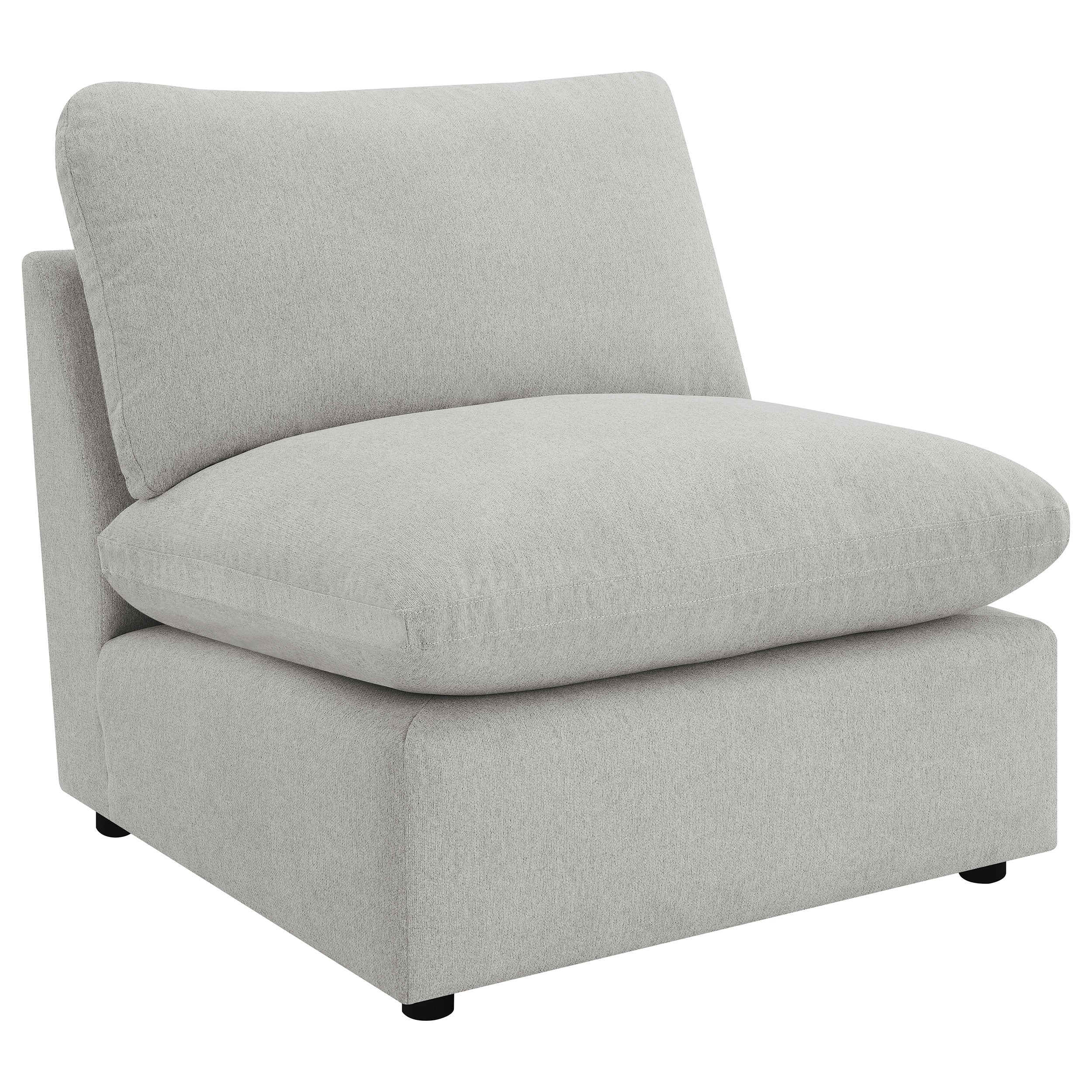 Tampa Furniture Outlet - Coaster - Collins Modular Armless Chair Grey - 609560AC