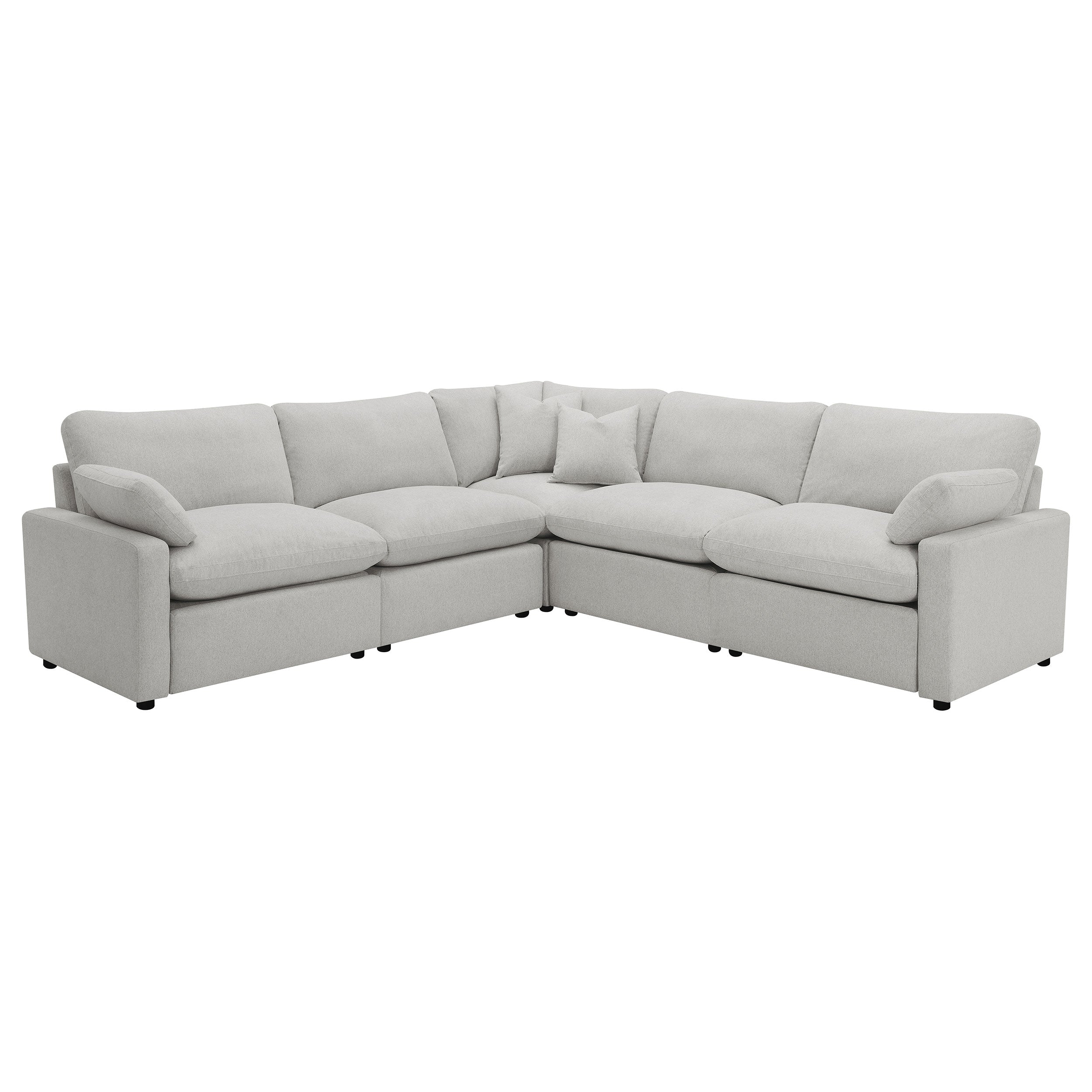 Tampa Furniture Outlet - Coaster - Collins 5-piece Modular Power Reclining Sectional Grey - 609560P