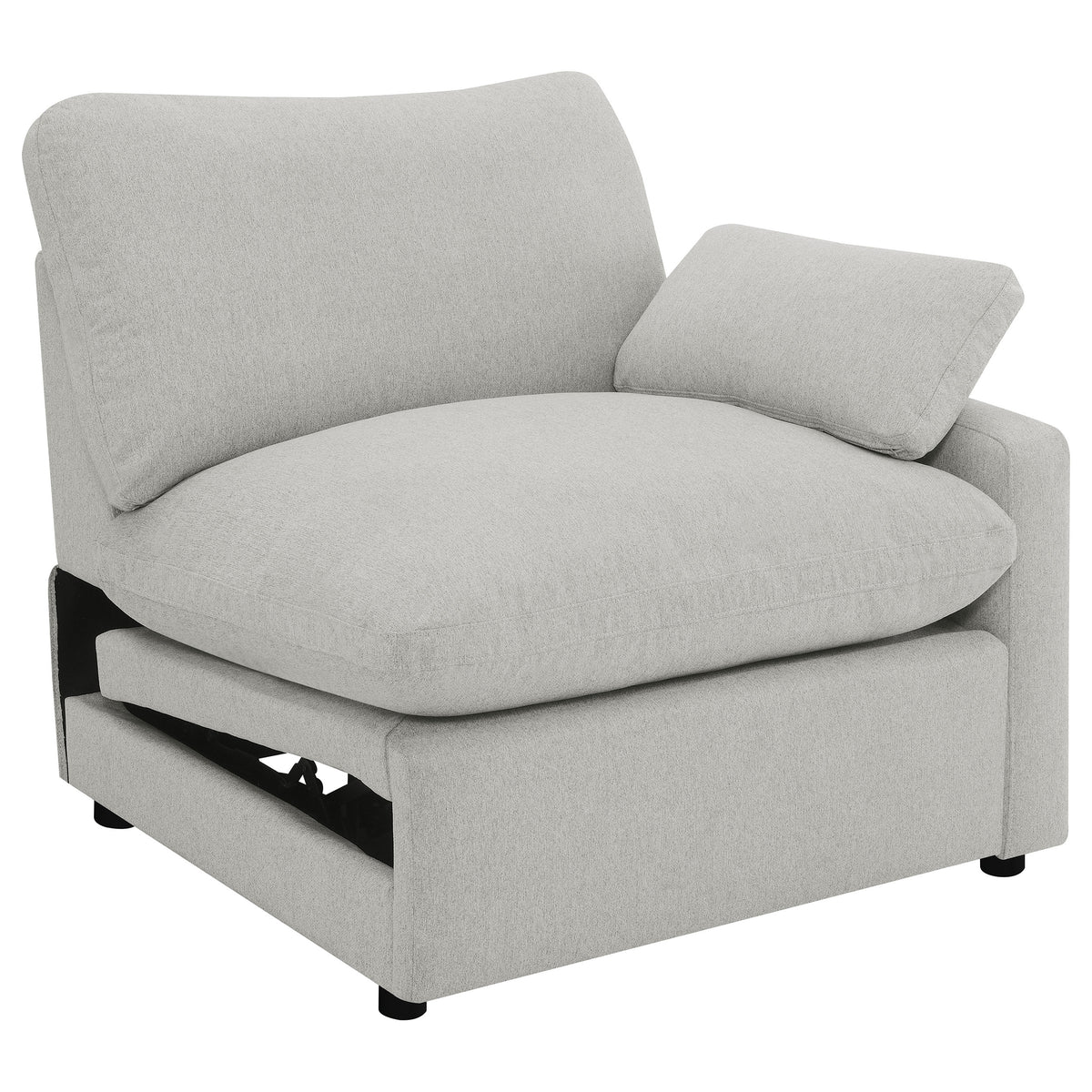 Tampa Furniture Outlet - Coaster - Collins Modular RAF Power Recliner Grey - 609560RRP