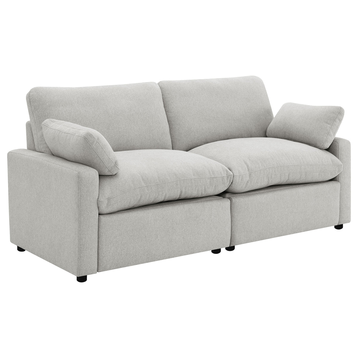 Tampa Furniture Outlet - Coaster - Collins Modular Power Loveseat Grey - 609562P