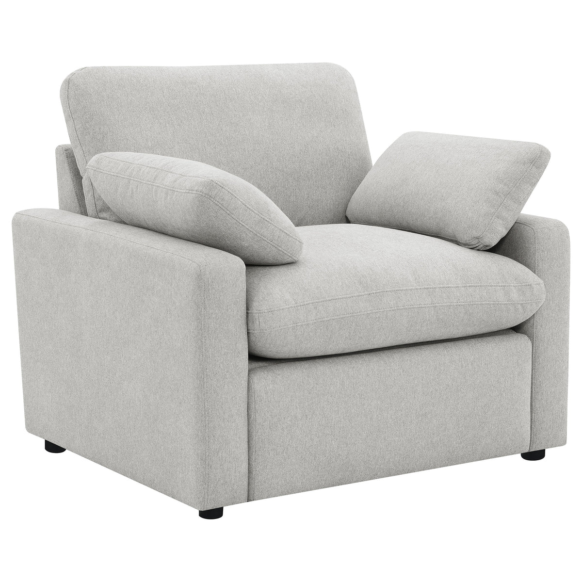 Tampa Furniture Outlet - Coaster - Collins Upholstered Power Recliner Chair Grey - 609563P