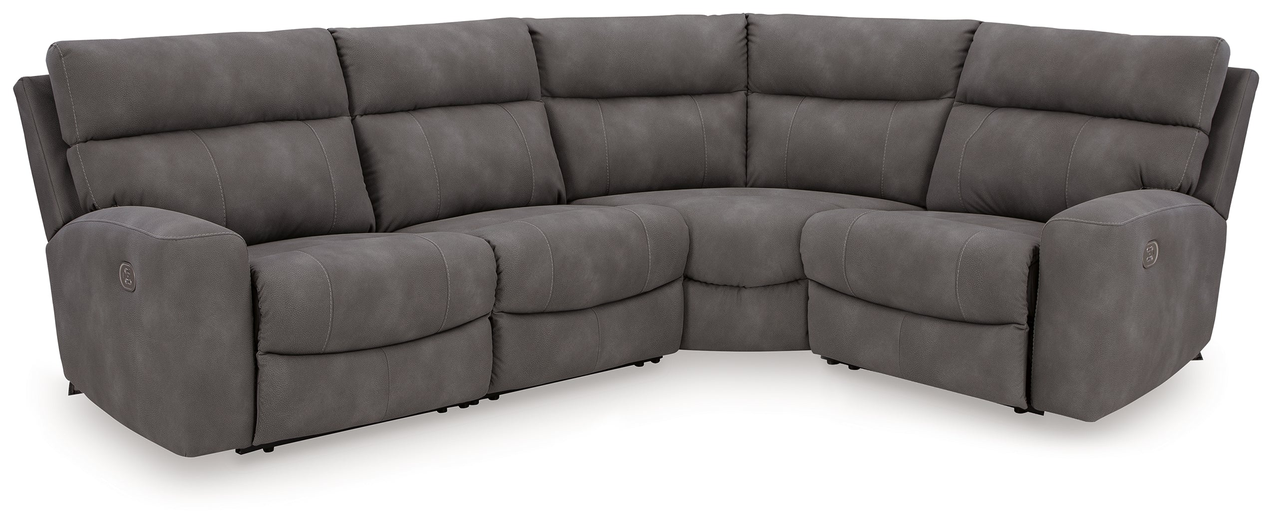 Tampa Furniture Outlet Lutz - Ashley Furniture - Next-Gen DuraPella Sectional - 4-Piece Power Reclining Sectional / Slate - 61003S4
