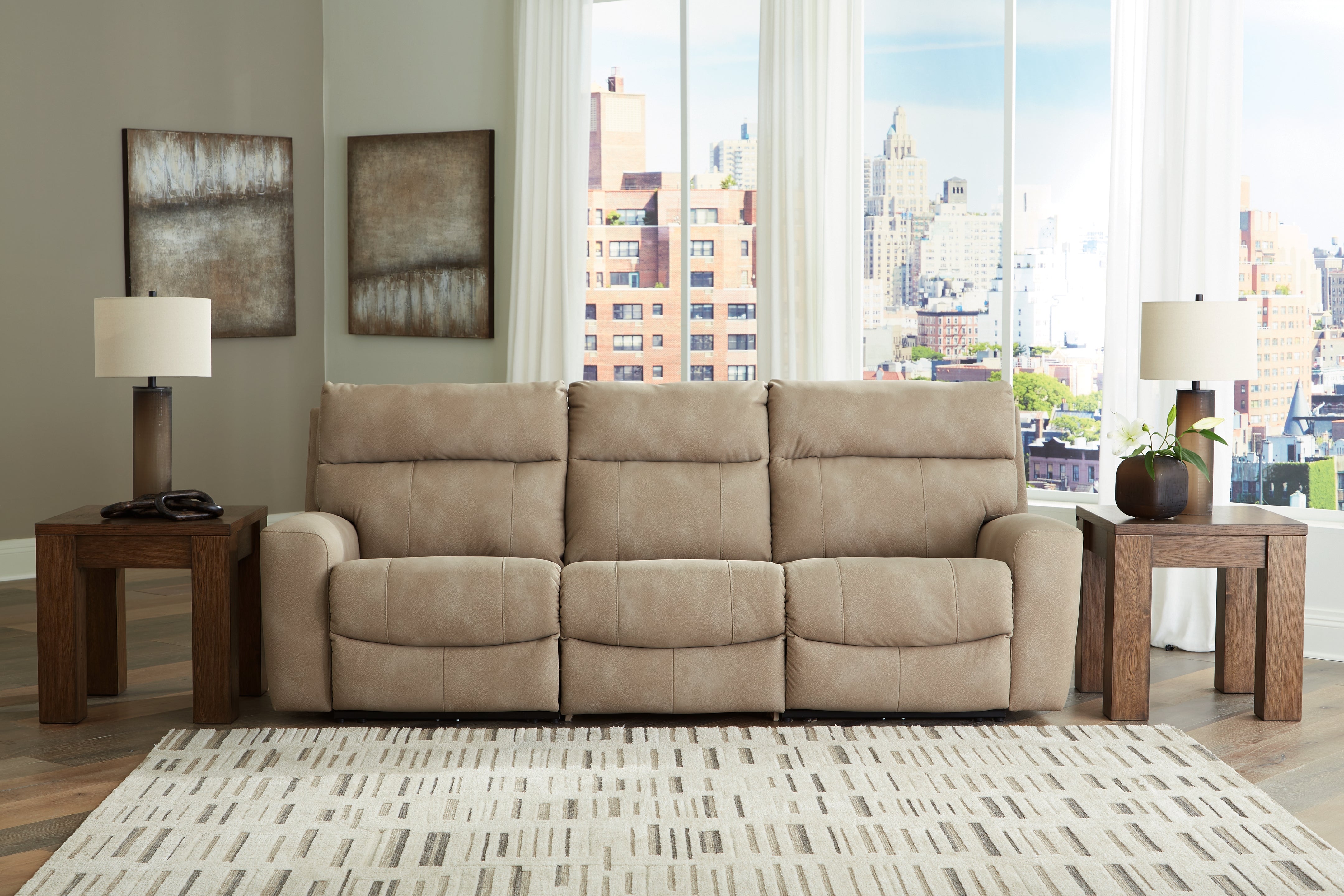 Tampa Furniture Outlet Lutz - Ashley Furniture - Next-Gen DuraPella Sectional - 3-Piece Power Reclining Sectional Sofa / Sand - 61004S2