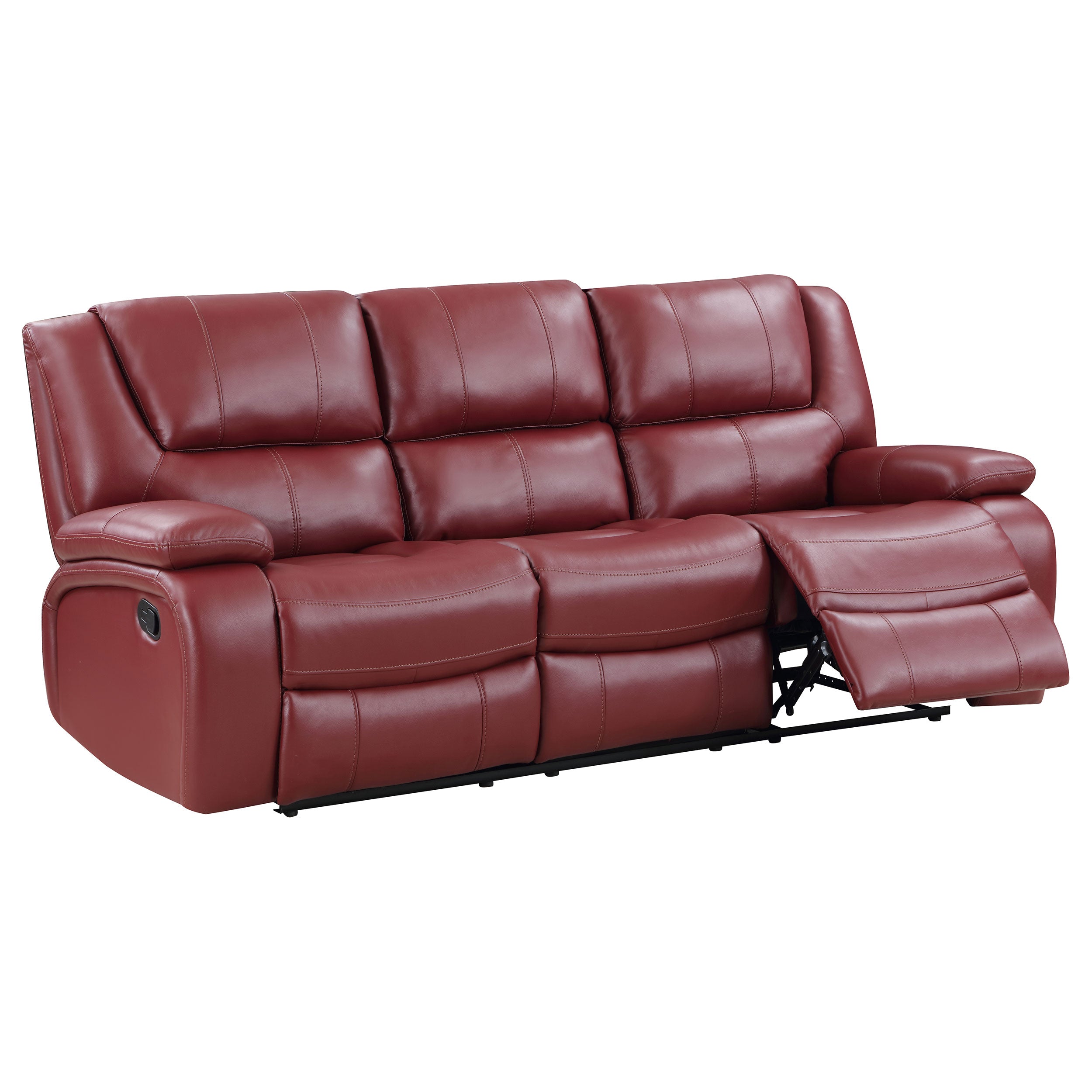Tampa Furniture Outlet - Coaster - Camila Upholstered Motion Reclining Sofa Red - 610241