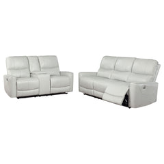 Tampa Furniture Outlet - Coaster - Greenfield 2-piece Power Reclining Sofa Set Dove Grey - 610261P-S2