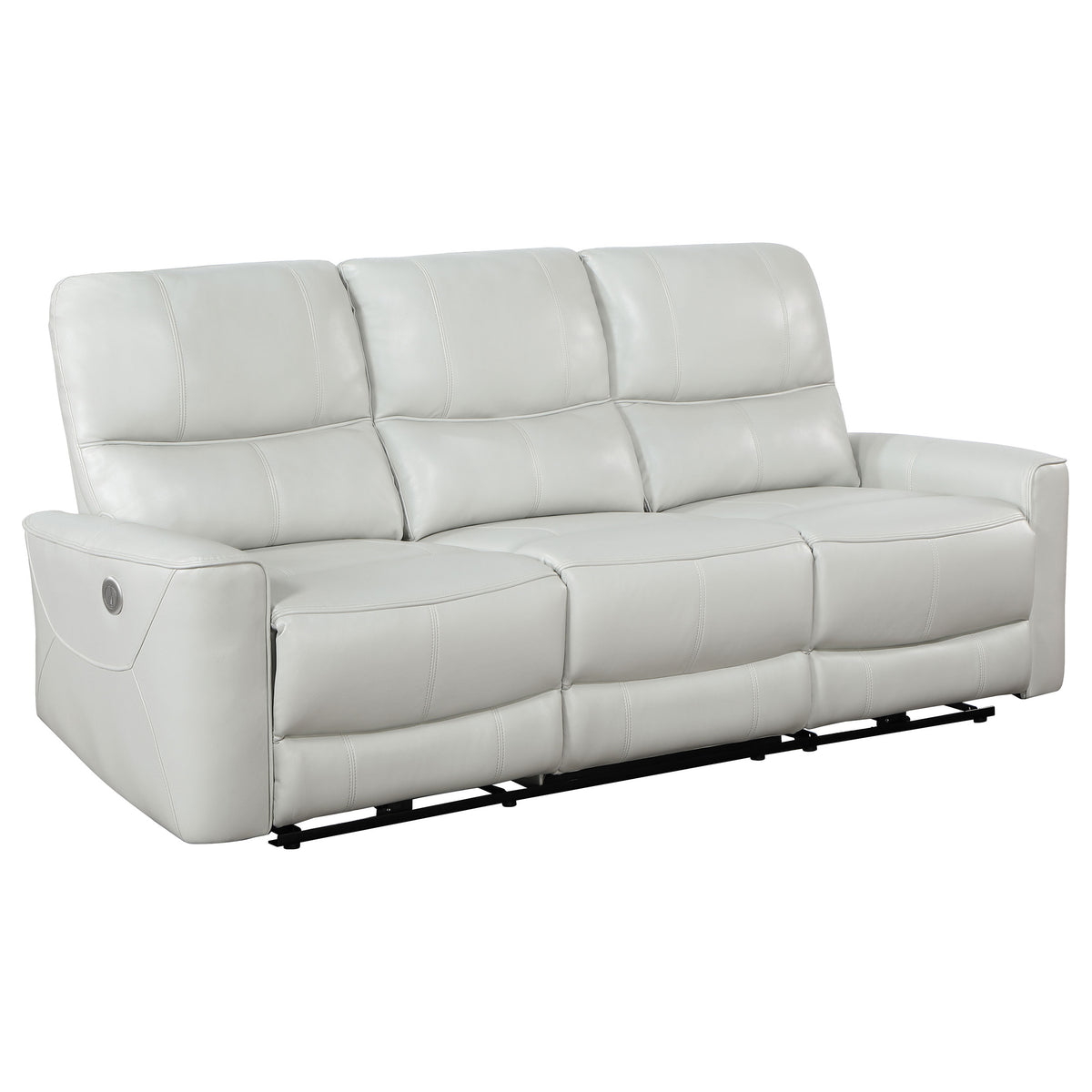 Tampa Furniture Outlet - Coaster - Greenfield Upholstered Power Reclining Sofa Dove Grey - 610261P