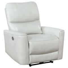 Tampa Furniture Outlet - Coaster - Greenfield Upholstered Power Recliner Chair Dove Grey - 610263P