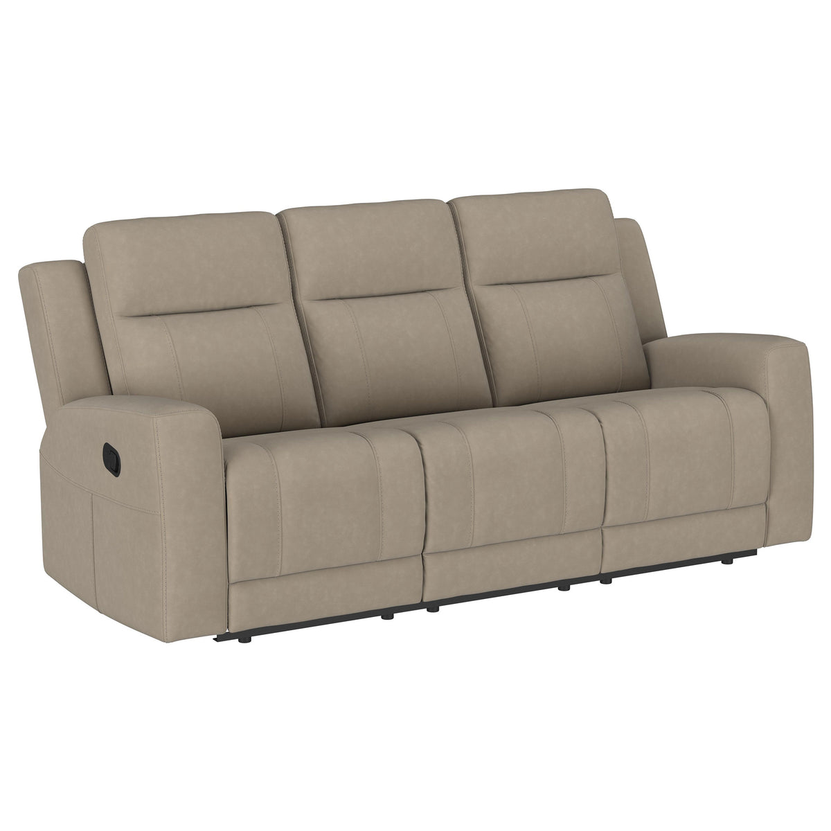 Tampa Furniture Outlet - Coaster - Brentwood Upholstered Motion Reclining Sofa Taupe - 610281