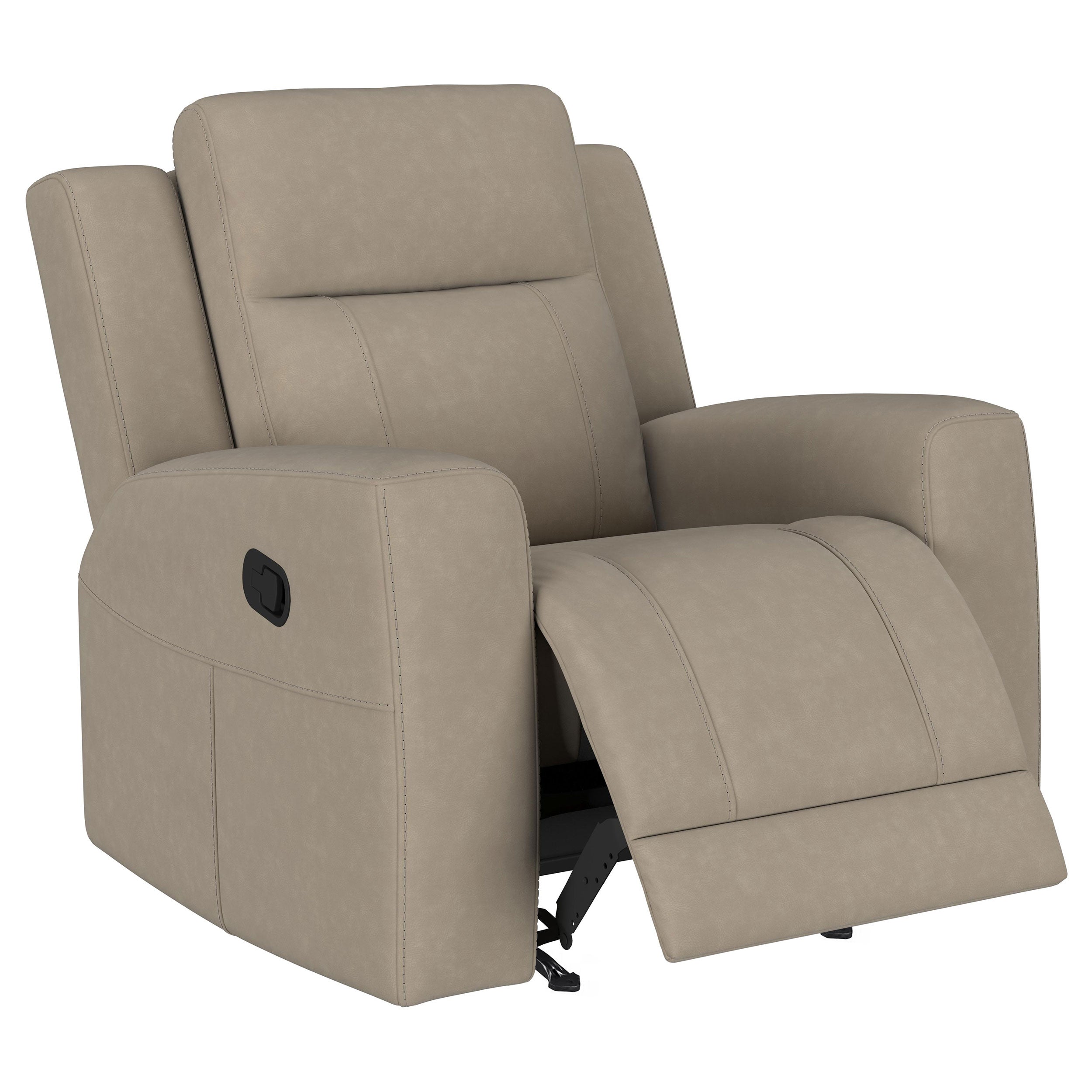 Tampa Furniture Outlet - Coaster - Brentwood Upholstered Recliner Chair Taupe - 610283