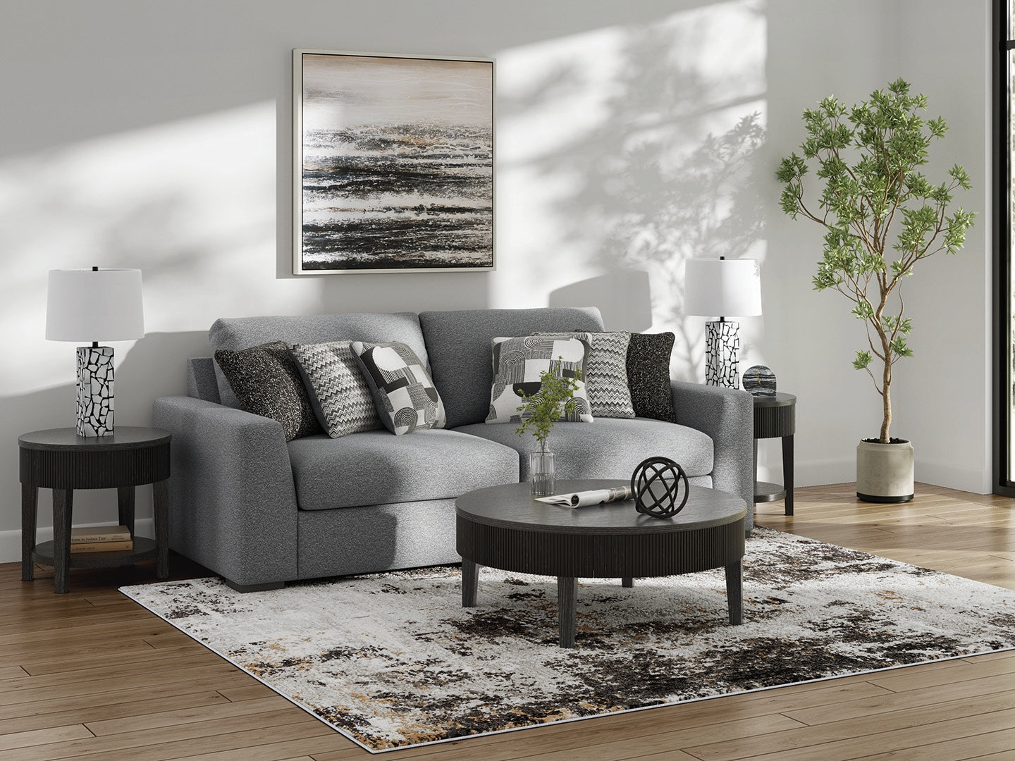 Tampa Furniture Outlet Lutz - Ashley Furniture - Bealton Sectional - RAF 2-Piece Sectional / Salt and Pepper - 61305S1