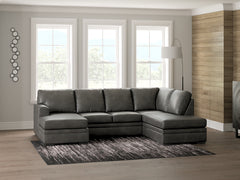 Tampa Furniture Outlet Lutz - Ashley Furniture - Lofton-Pike Sectional - LAF 2-Piece Sectional with Chaise / Shadow - PC61610S1