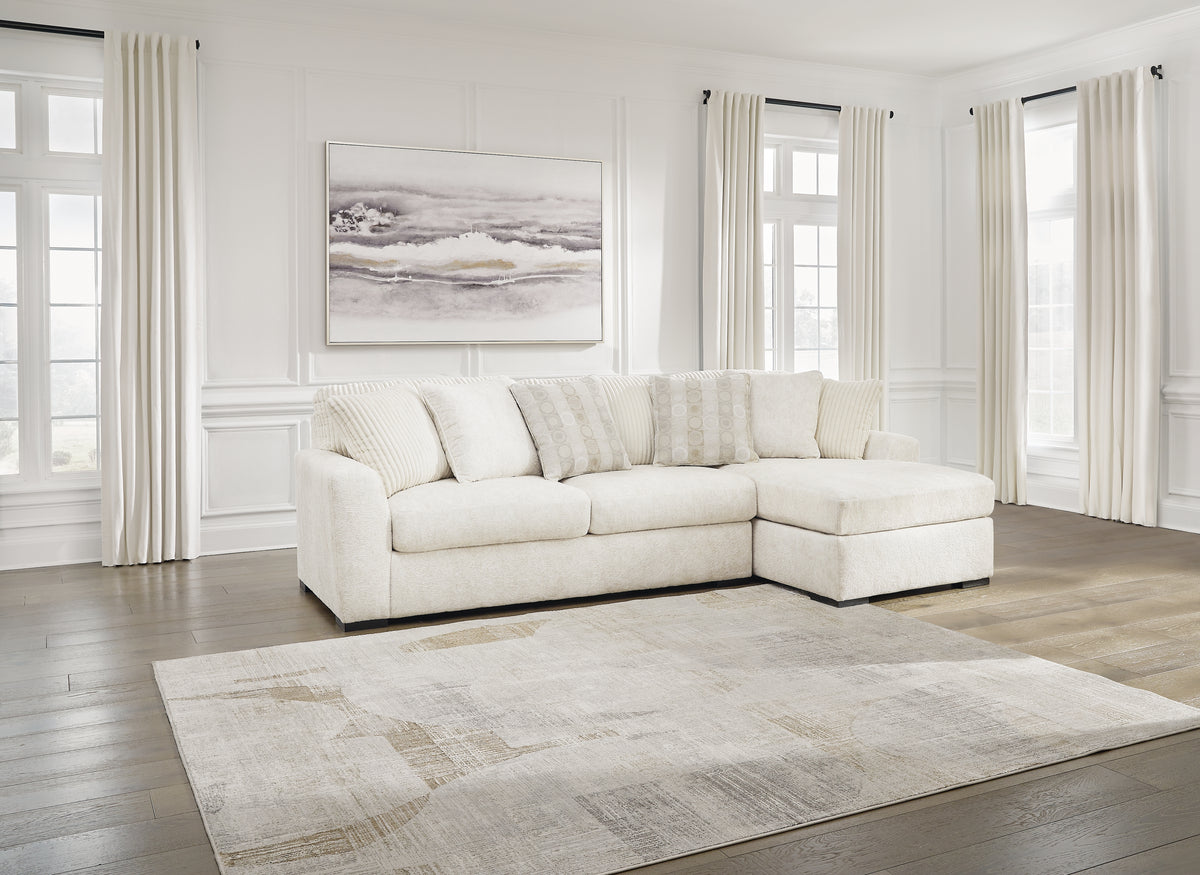 Tampa Furniture Outlet Lutz - Ashley Furniture - Chessington Sectional - LAF 2-Piece Sectional with Chaise / Ivory - 61904S2