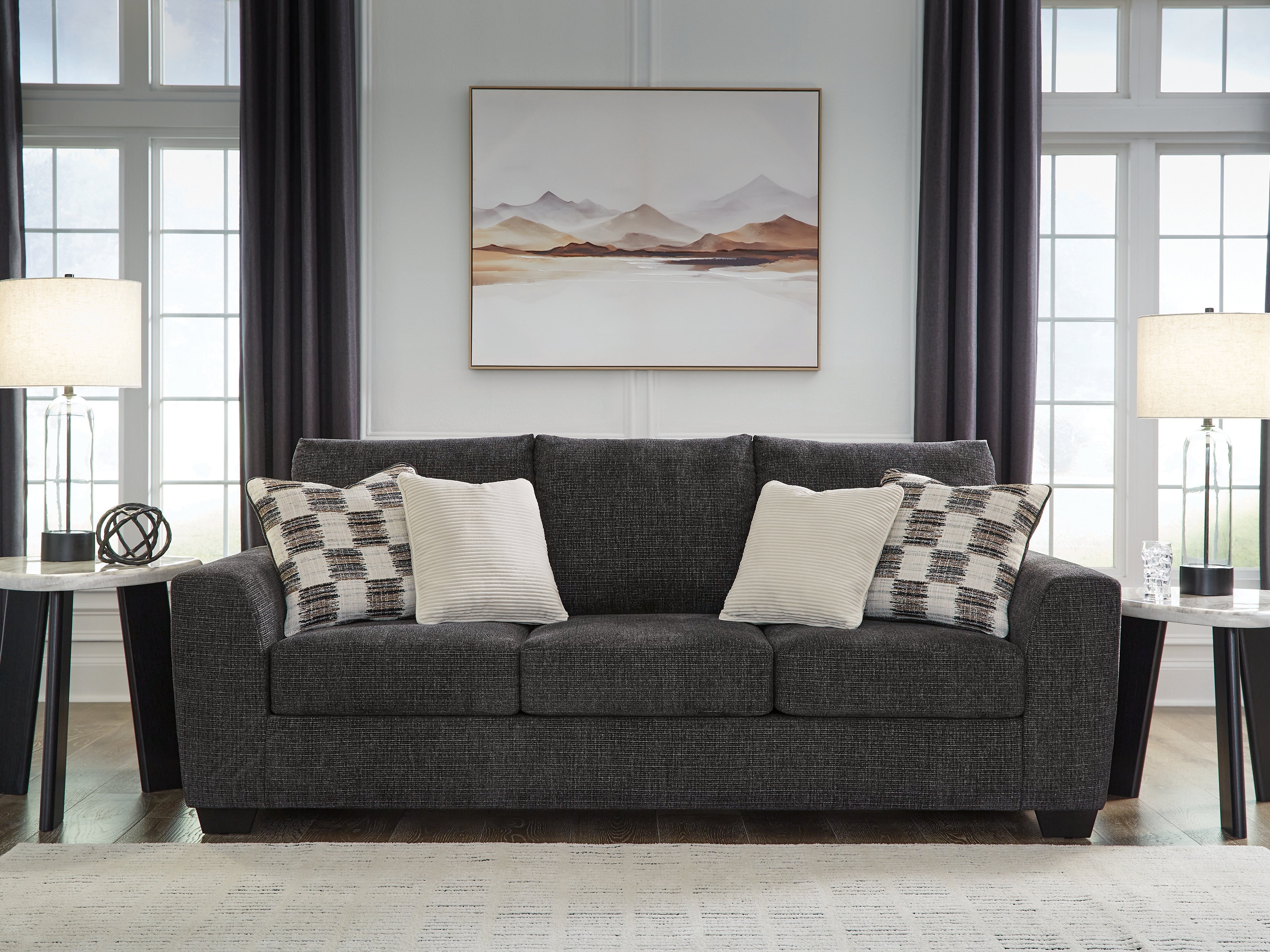 Tampa Furniture Outlet Lutz - Ashley Furniture - Loreo Living Room - Sofa / Ebony - 6310138