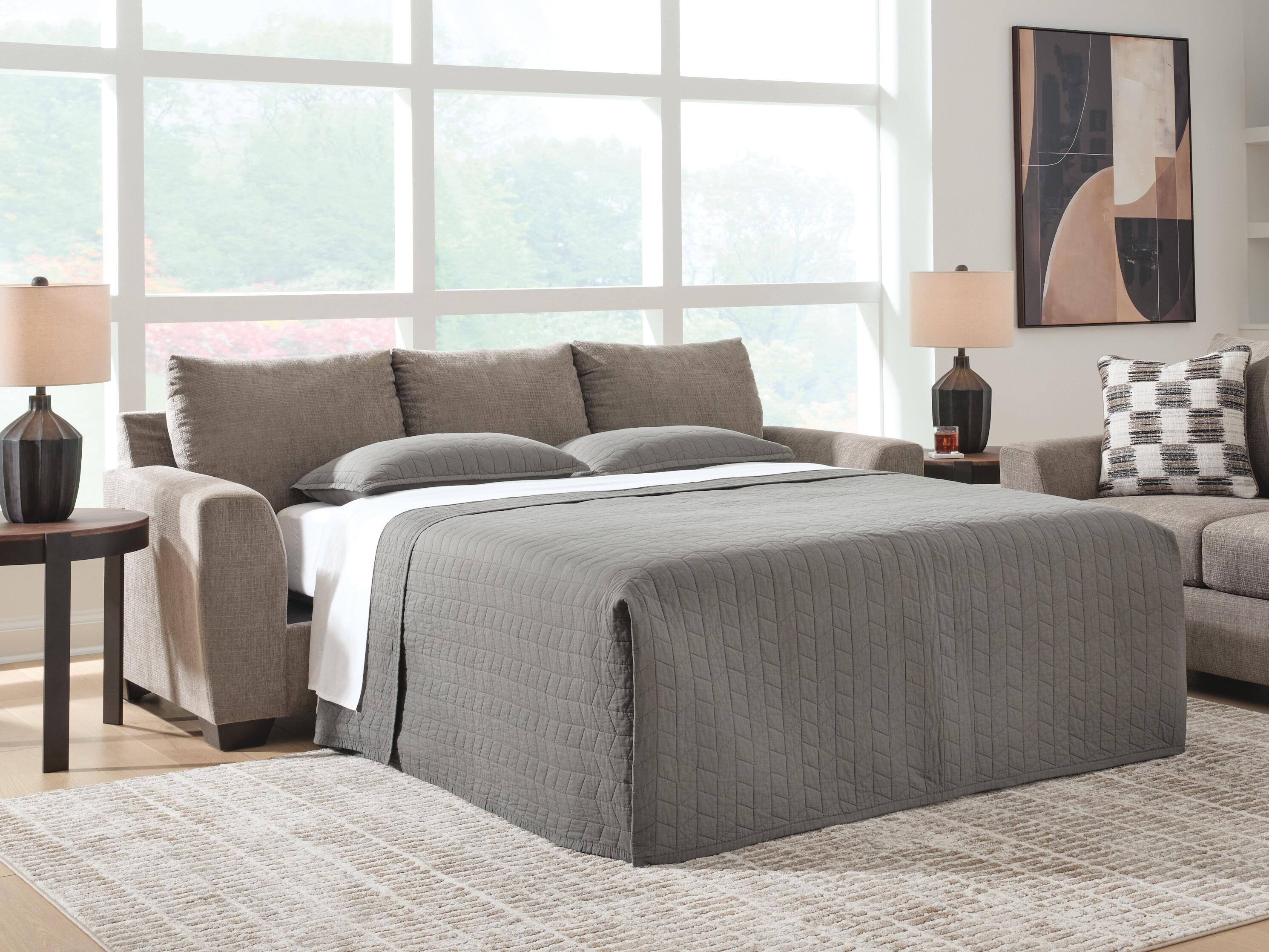 Tampa Furniture Outlet Lutz - Ashley Furniture - Loreo Living Room - Queen Sofa Sleeper / Truffle - 6310239