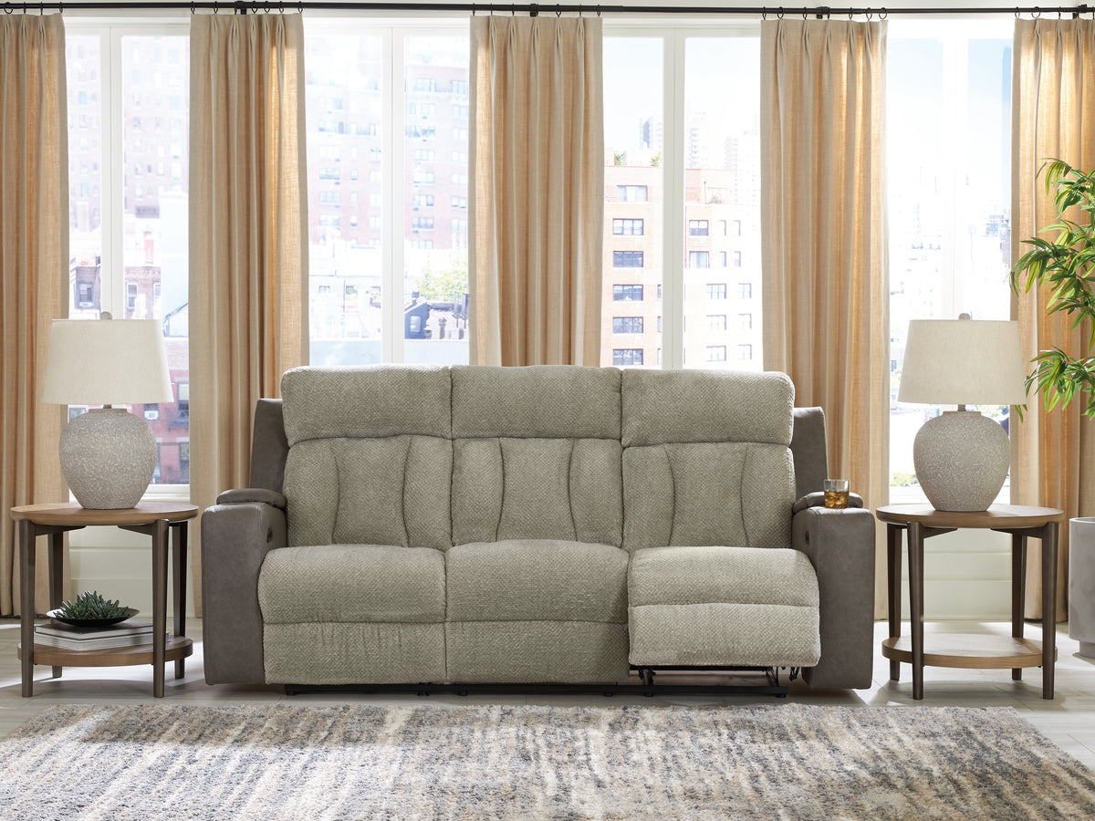 Tampa Furniture Outlet Lutz - Ashley Furniture - WhipLash Living Room - PWR REC Sofa with ADJ Headrest / Sisal - PC6320415