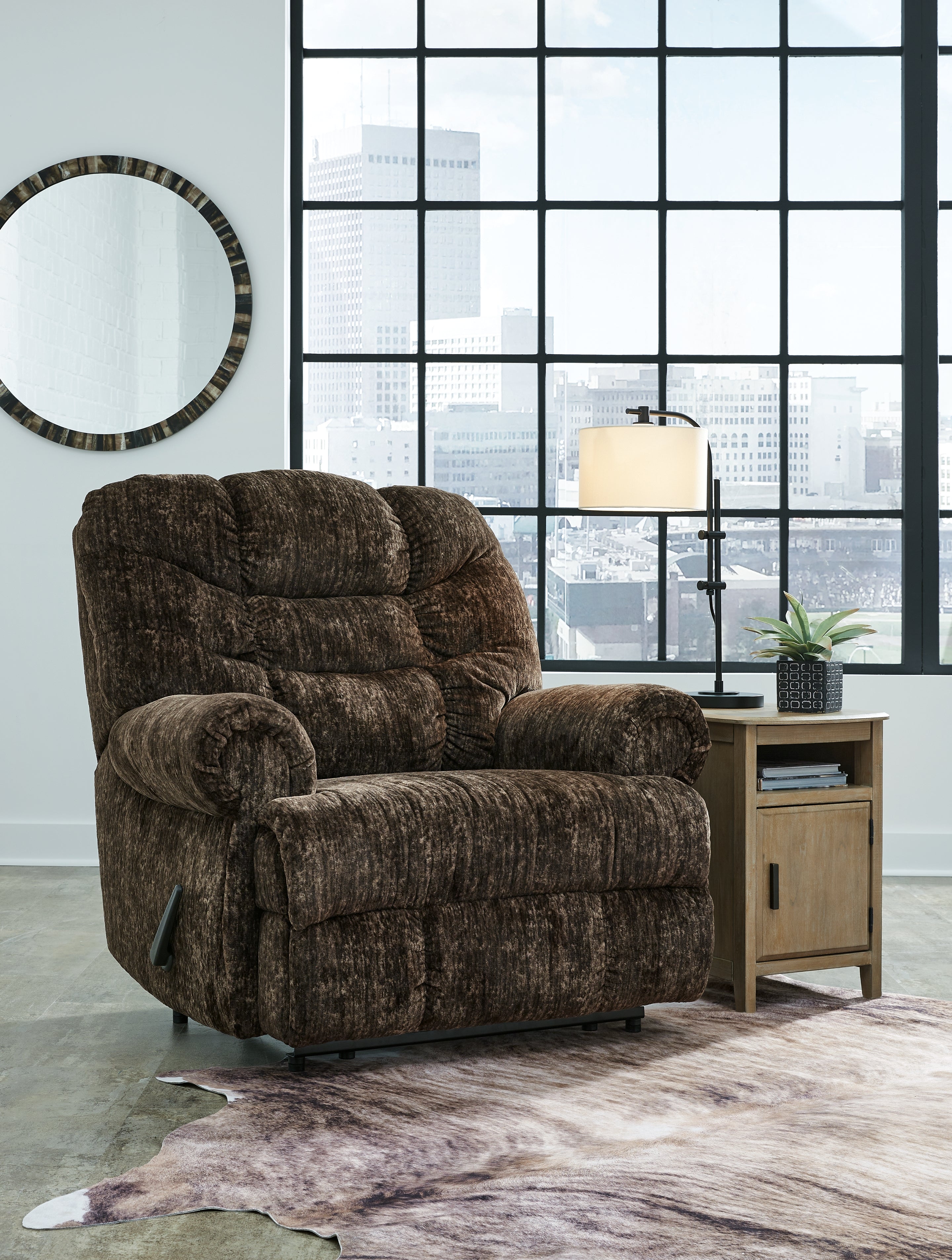Tampa Furniture Outlet Lutz - Ashley Furniture - Movie Man Living Room - Zero Wall Recliner / Chocolate - 6380229