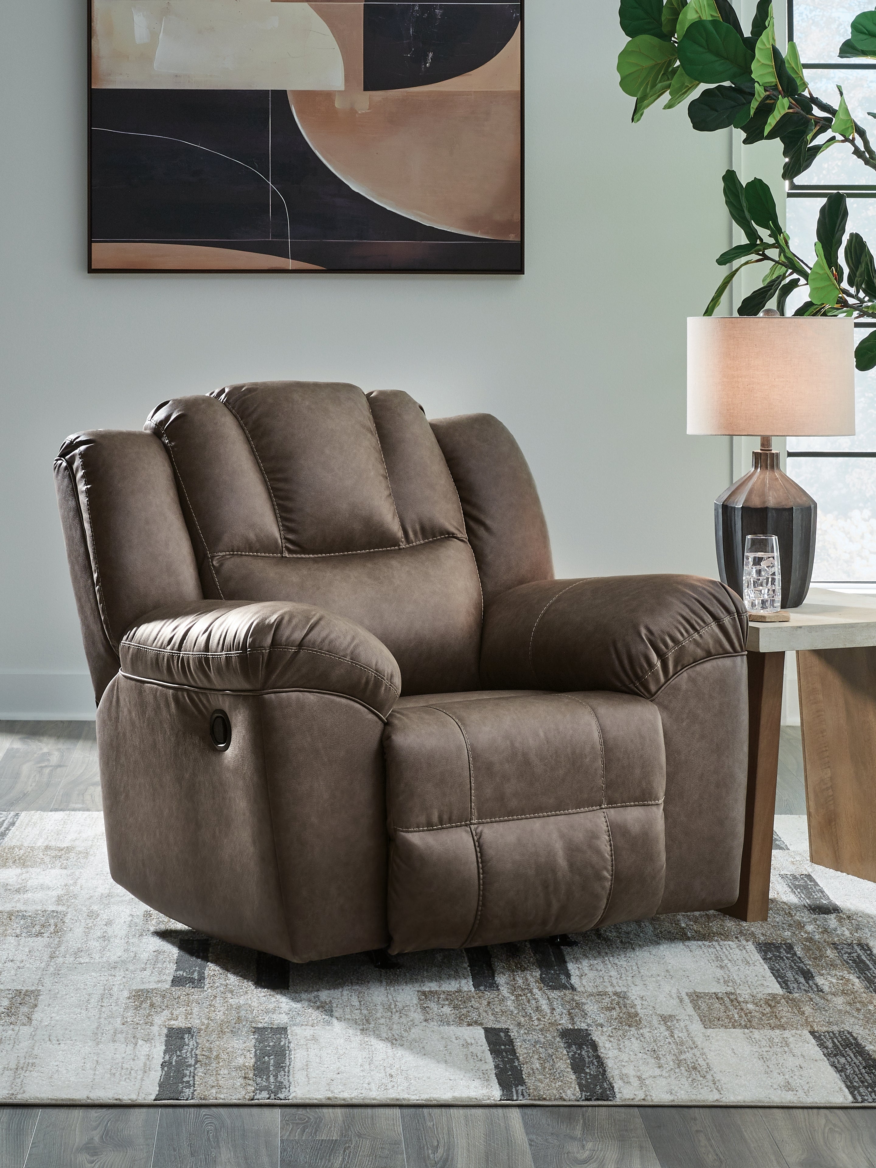 Tampa Furniture Outlet Lutz - Ashley Furniture - Lowilla Living Room - Rocker Recliner / Driftwood - PC6450625