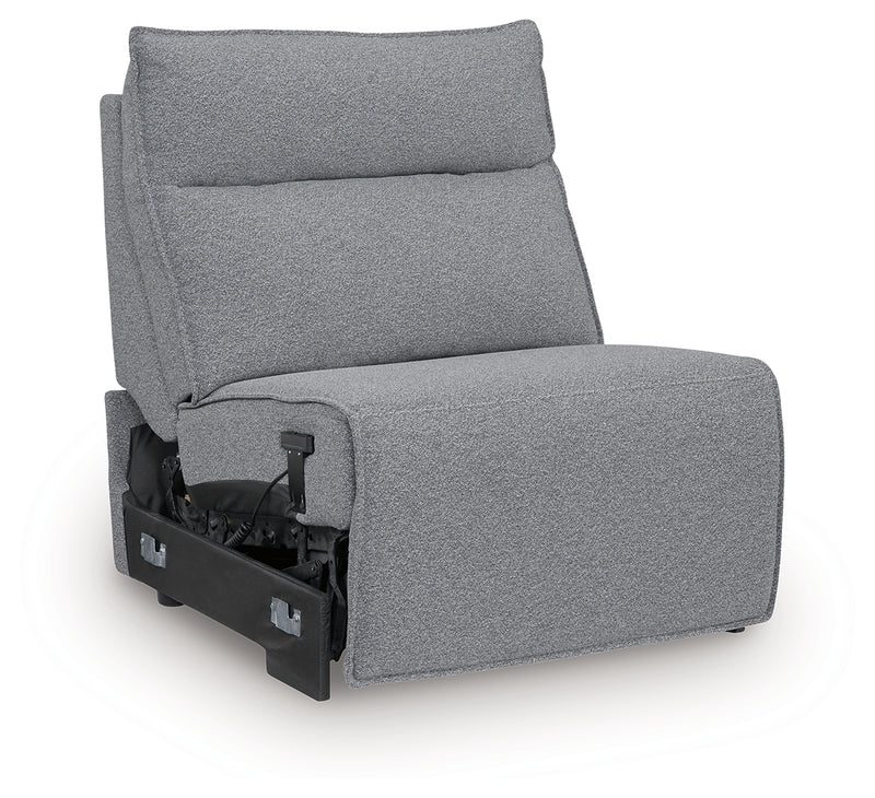 Tampa Furniture Outlet Lutz - Ashley Furniture - ModMax II Sectionals - PWR Armless REC w/ADJ Headrest / Salt and Pepper - 6590631