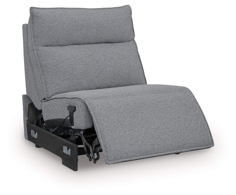 Tampa Furniture Outlet Lutz - Ashley Furniture - ModMax II Sectionals - PWR Armless REC w/ADJ Headrest / Salt and Pepper - 6590631