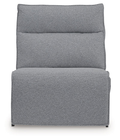Tampa Furniture Outlet Lutz - Ashley Furniture - ModMax II Sectionals - PWR Armless REC w/ADJ Headrest / Salt and Pepper - 6590631