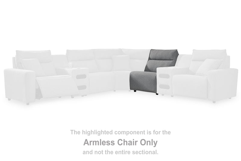 Tampa Furniture Outlet Lutz - Ashley Furniture - ModMax II Sectionals - Armless Chair / Salt and Pepper - 6590646