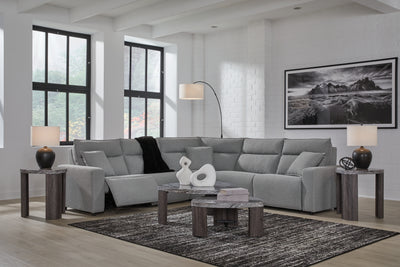 Tampa Furniture Outlet Lutz - Ashley Furniture - ModMax II Sectionals - 5-Piece Power Reclining Sectional / Salt and Pepper - 65906S8