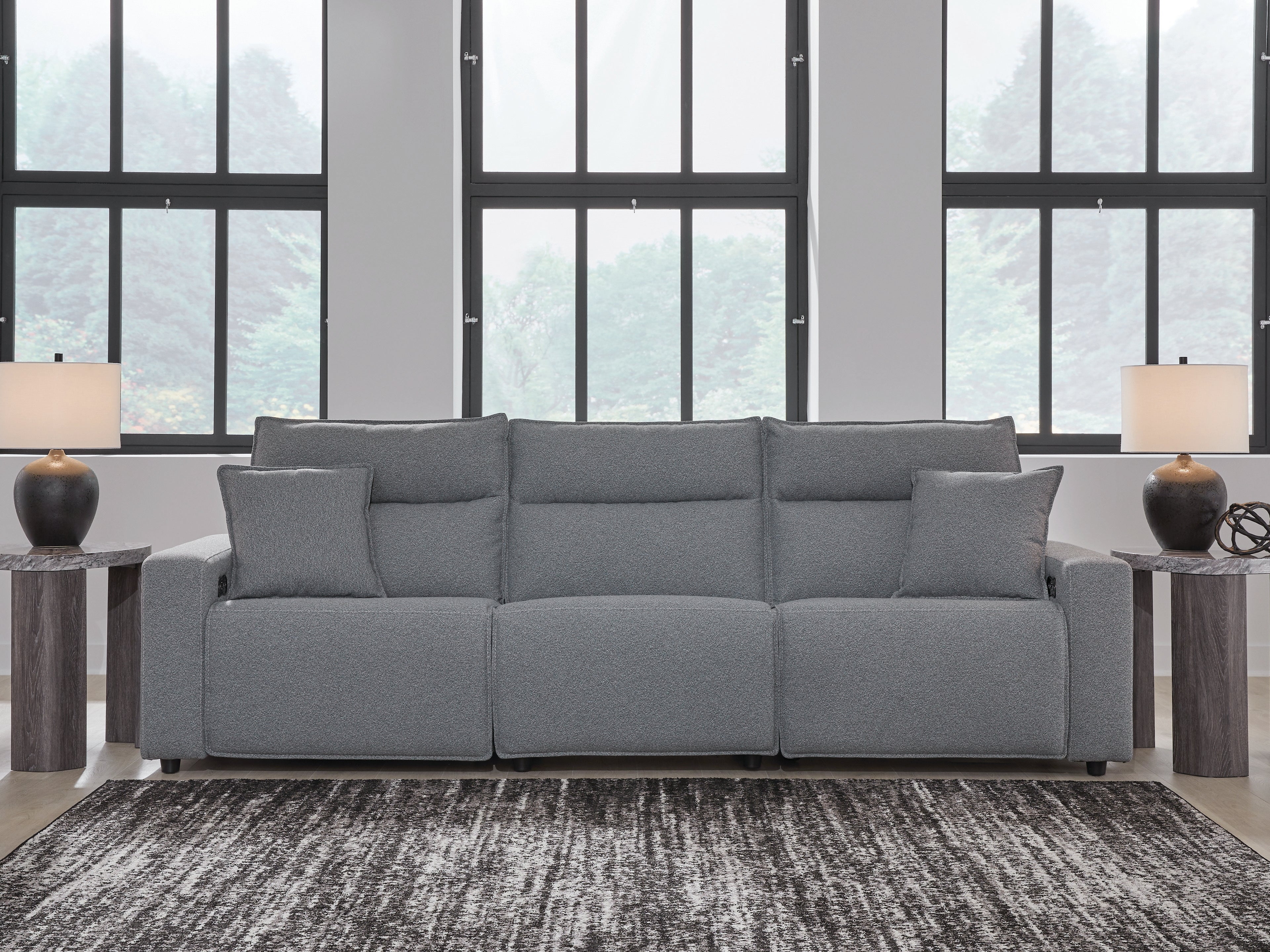 Tampa Furniture Outlet Lutz - Ashley Furniture - ModMax II Sectional - 3-Piece Power Reclining Sectional / Salt and Pepper - 65906S1