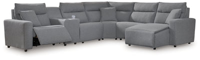 Tampa Furniture Outlet Lutz - Ashley Furniture - ModMax II Sectionals - 6-Piece Power Reclining Sectional / Salt and Pepper - 65906S10