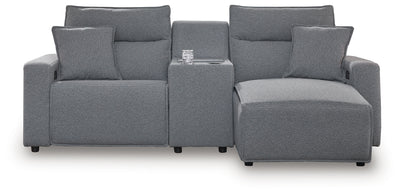 Tampa Furniture Outlet Lutz - Ashley Furniture - ModMax II Sectionals - 3-Piece Power Reclining Sectional with Chaise / Salt and Pepper - 65906S4