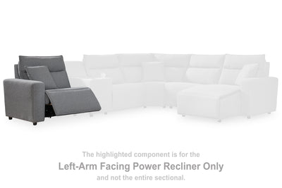 Tampa Furniture Outlet Lutz - Ashley Furniture - ModMax II Sectionals - LAF Zero Wall Power Recliner / Salt and Pepper - 6590658