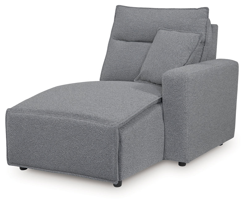 Tampa Furniture Outlet Lutz - Ashley Furniture - ModMax II Sectionals - RAF Press Back Power Chaise / Salt and Pepper - 6590697