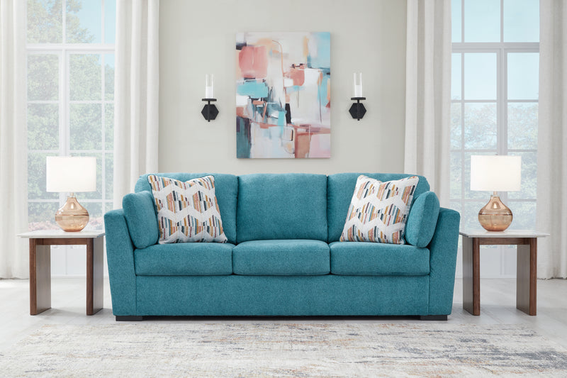 Tampa Furniture Outlet Lutz - Ashley Furniture - Keerwick Living Room - Sofa / Teal - 6750738