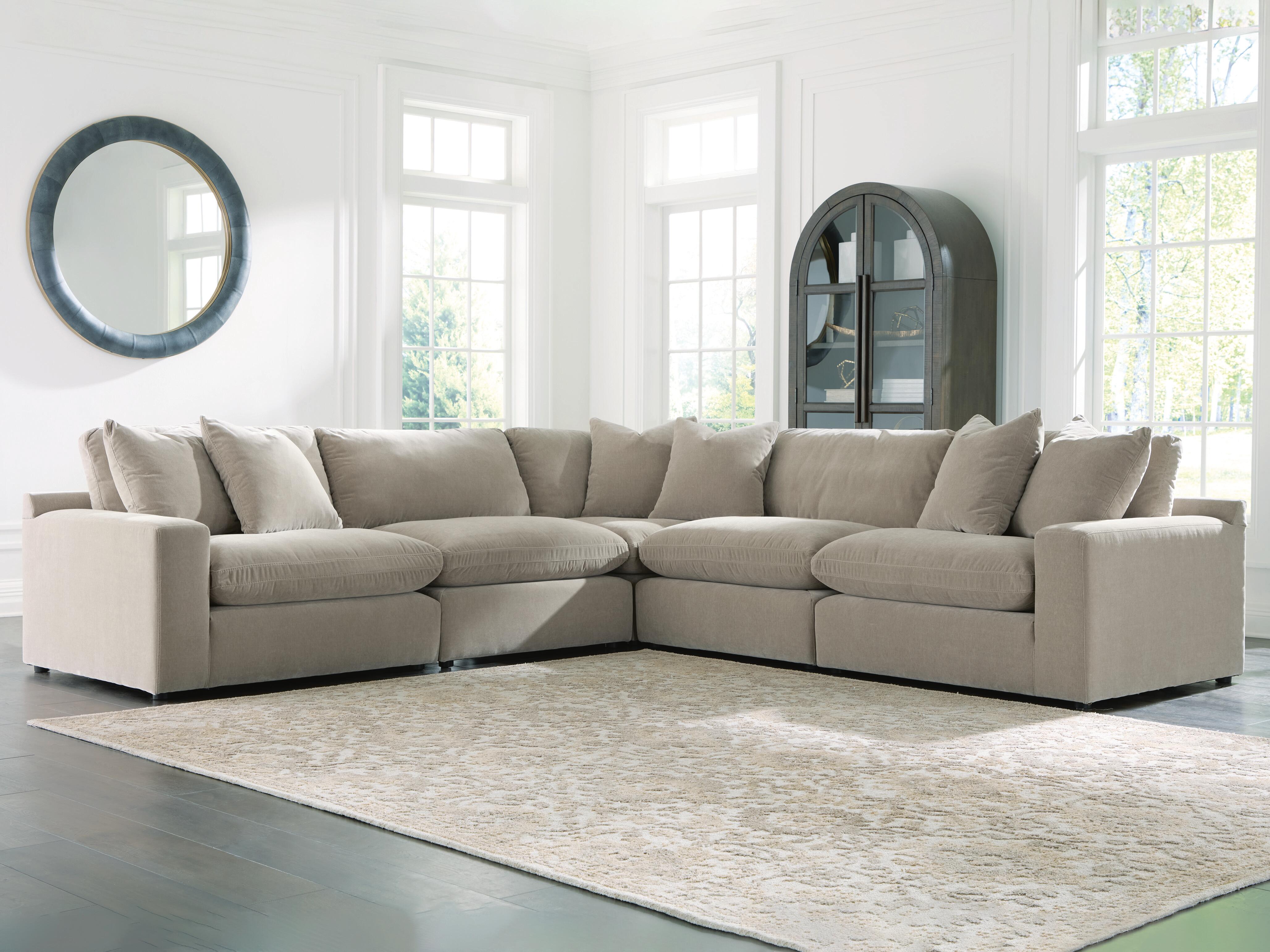 Tampa Furniture Outlet Lutz - Ashley Furniture - Maxton Heights Sectional - RAF 5-Piece Sectional / Pebble - 67808S4
